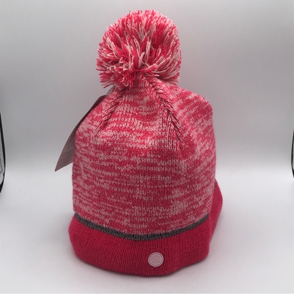 C9 Champion Girls Pom Pom Pink Beanie Winter Hat Fleece Inner Reflective stripe - Picture 7 of 7